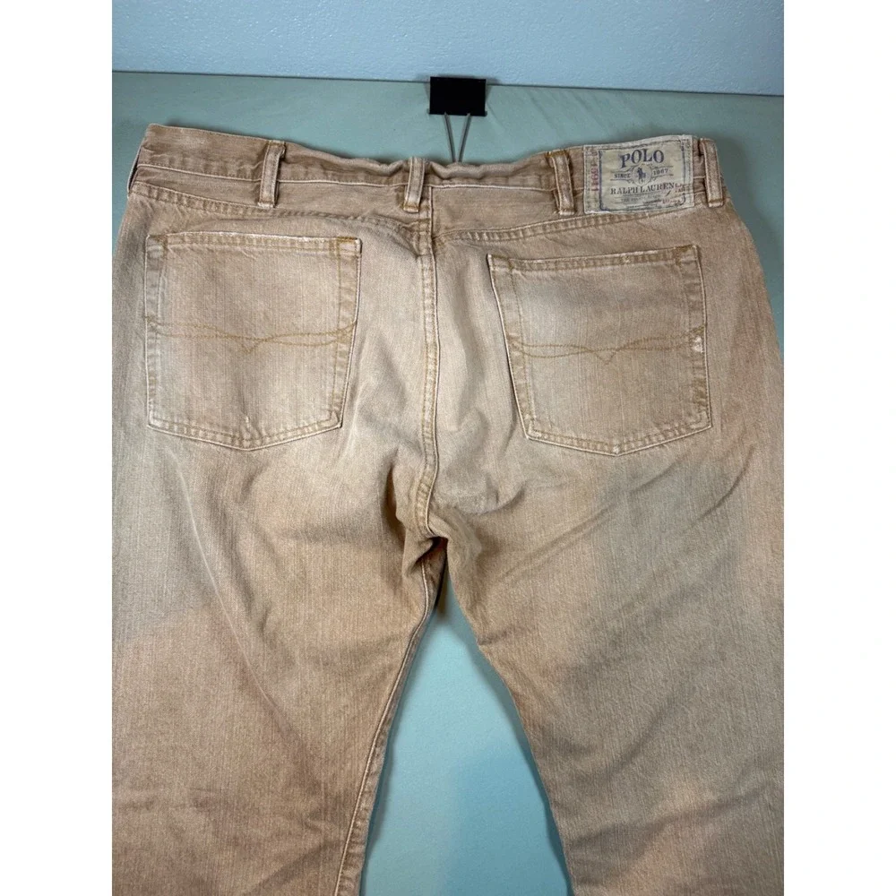 Polo Ralph Lauren Straight Jeans Mens 38 x 30 Brown Corduroy Chino Pants Jeans